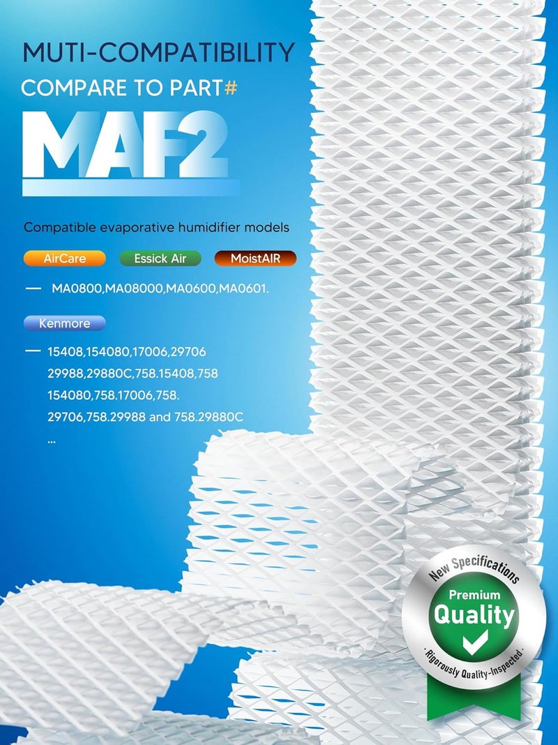 NISHCON MAF2 Humidifier Filter Replacement for Aircare Esscik Air MiostAIR MA0800 MA08000 MA0600 MA0601 and Replacement for Kenmore 15408, 2 Pack - Image 4